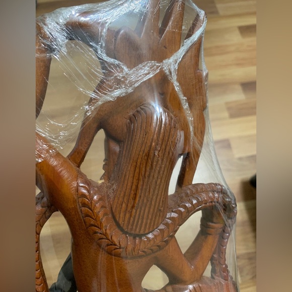 Cambodian Apsaras Dancing Carved Wood - Picture 12 of 12